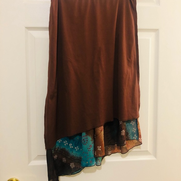EUC Boho slip on skirt with comfy stretchy waist - Picture 8 of 8